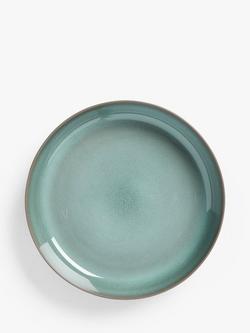 John Lewis Reactive Glaze Stoneware Pasta Bowl, 23.3cm - view 2, Green