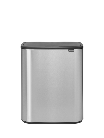 Brabantia Bo Recycling Touch Bin, 2x 30L, Matt Steel Fpp