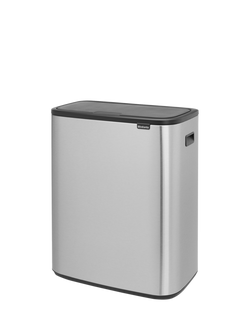 Brabantia Bo Recycling Touch Bin, 2x 30L - view 2, Matt Steel Fpp