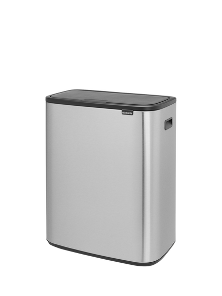 Brabantia Bo Recycling Touch Bin, 2x 30L - view 2, Matt Steel Fpp
