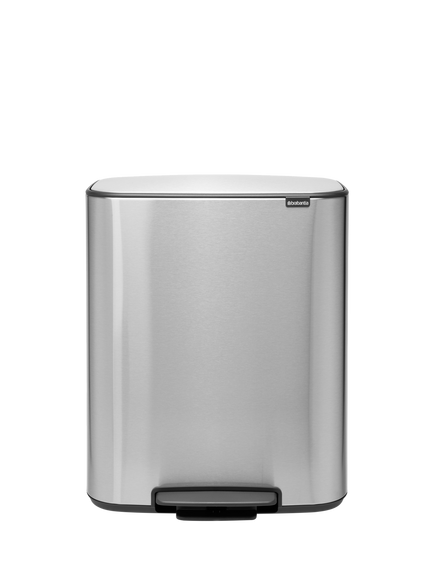 Brabantia Bo Pedal Bin, 60L, Matt Steel Fpp