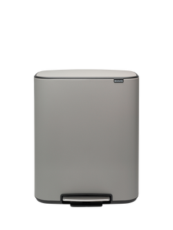 Brabantia Bo Pedal Bin, 60L, Mineral Concrete Grey, Mineral Concrete Grey