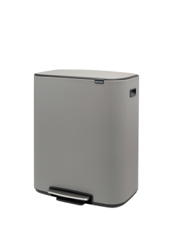 Brabantia Bo Pedal Bin, 60L, Mineral Concrete Grey - view 2, Mineral Concrete Grey