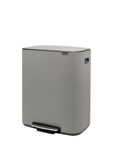 Brabantia Bo Pedal Bin, 60L, Mineral Concrete Grey - view 2, Mineral Concrete Grey