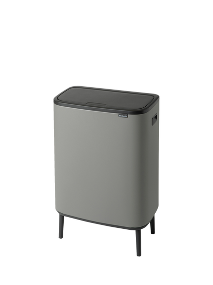 Brabantia Bo Hi Touch Bin, Mineral Concrete Grey, 60L - view 2, Mineral Concrete Grey