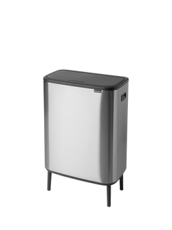 Brabantia Bo Hi Recycling Touch Bin, 2 x 30L - view 2, Matt Steel Fpp