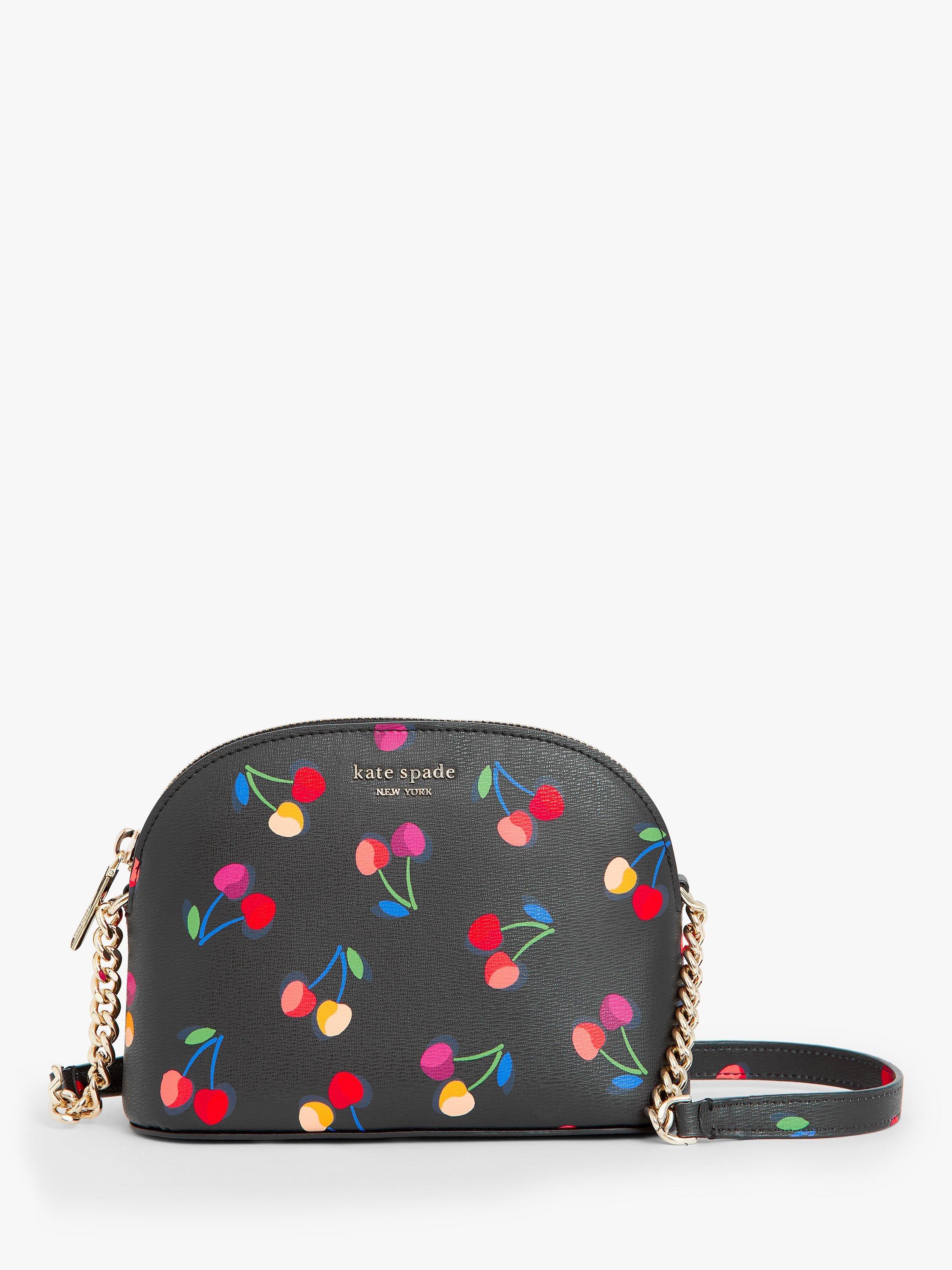 kate spade new york Cherries Small Dome Cross Body Bag, Black