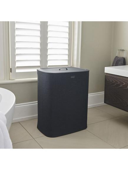 Joseph Joseph Tota Laundry Basket, 90L - view 2, Charcoal Black