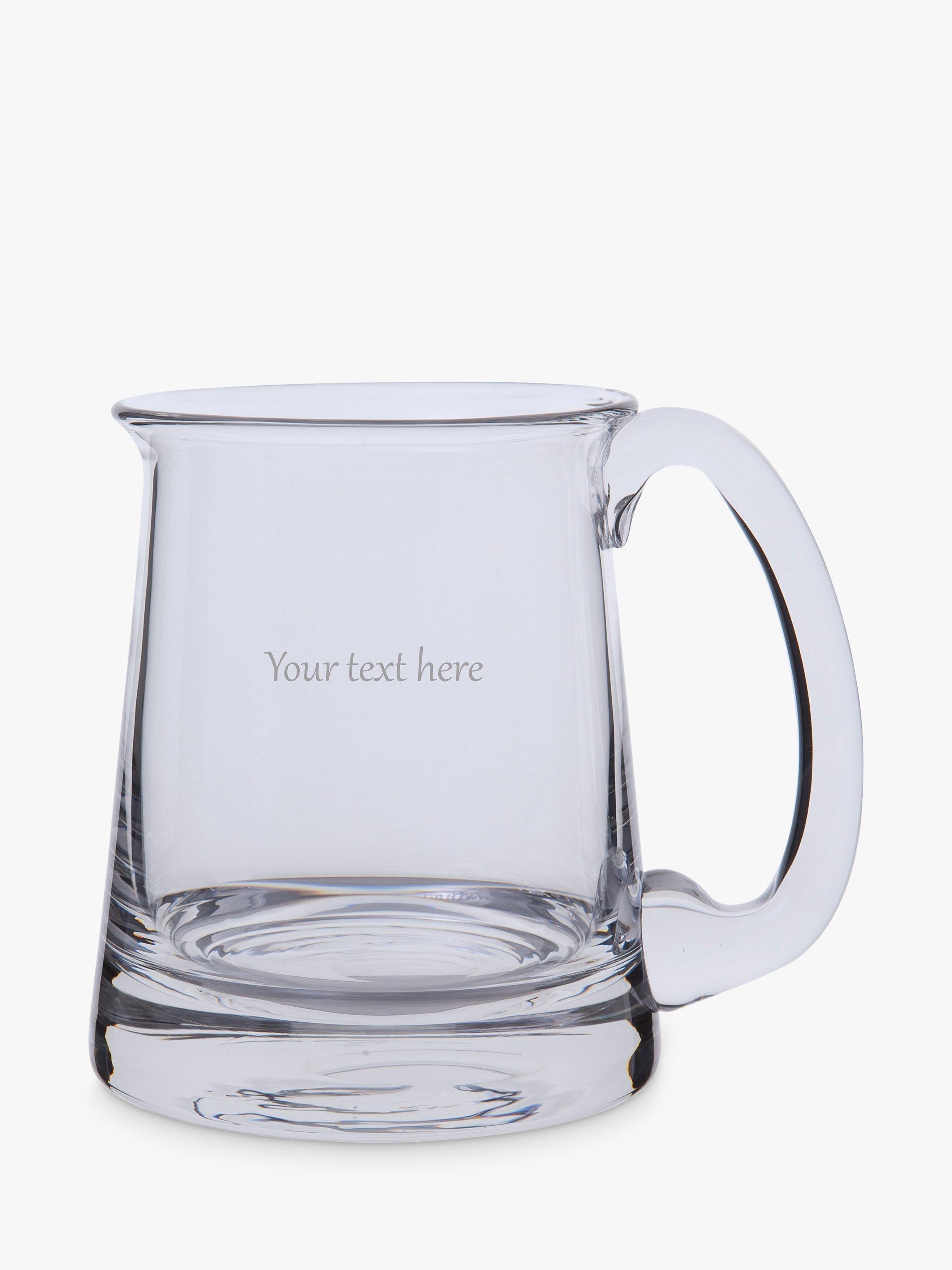 Dartington Crystal Personalised Glass Torrington Tankard, 570ml, Gabriola Font