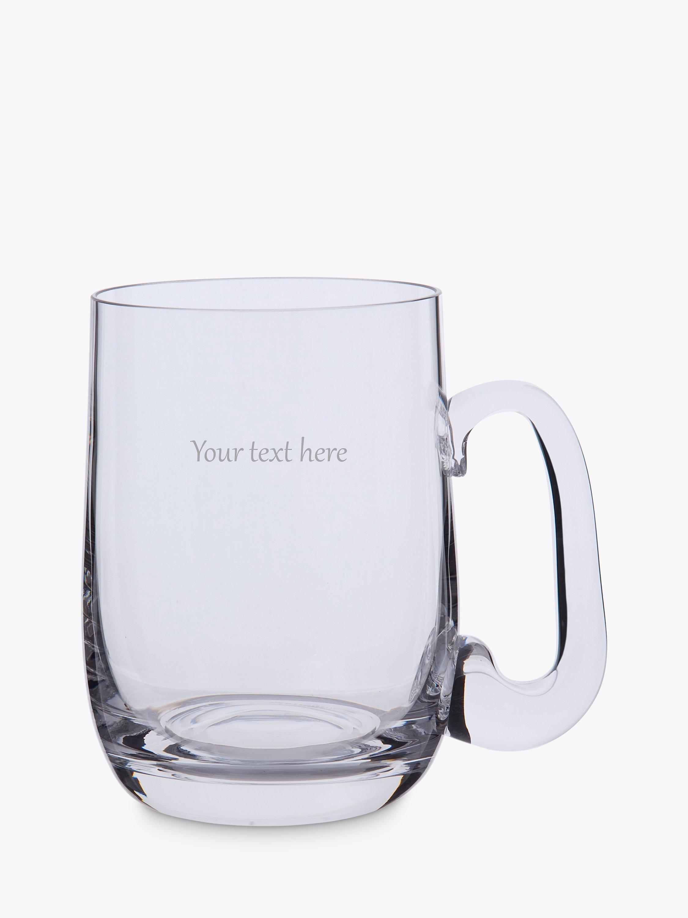 Dartington Crystal Personalised Glass Falstaff Tankard, 600ml, Gabriola Font