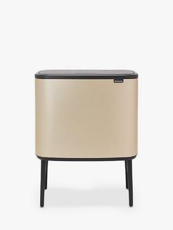 Brabantia Bo Touch Bin, 11L & 23L, Metallic Gold