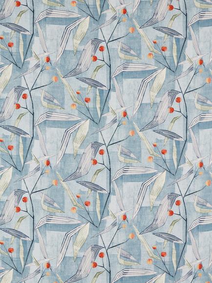 Harlequin Entity Furnishing Fabric, Brick/Denim