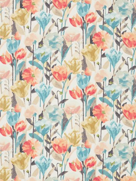 Harlequin Verdaccio Furnishing Fabric, Coral/Maiz/Cornfl