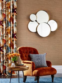 Harlequin Flores Furnishing Fabric - view 2, Rust/Ruby/Blue