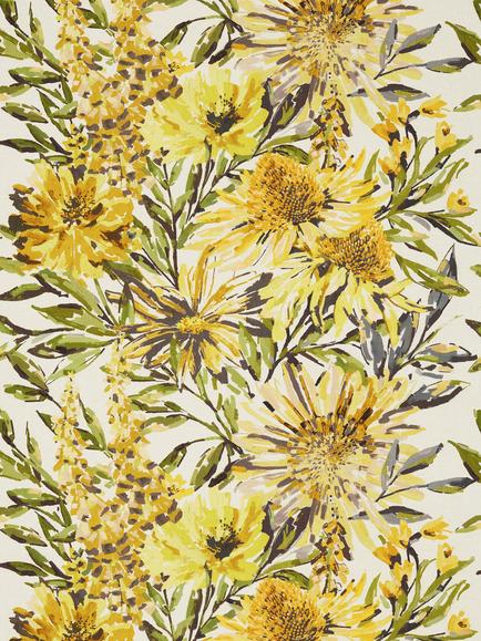 Harlequin Floreale Furnishing Fabric, Maize/Mustard/Sage