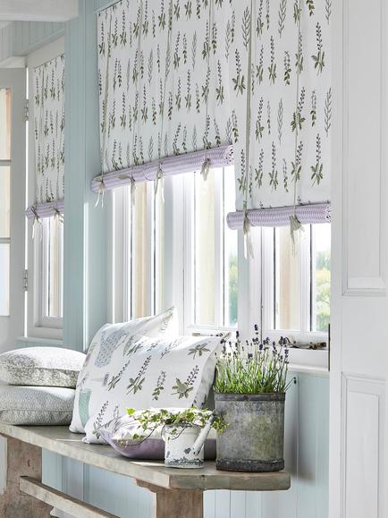 Sanderson Bilberry Furnishing Fabric - view 2, Celadon/Fig