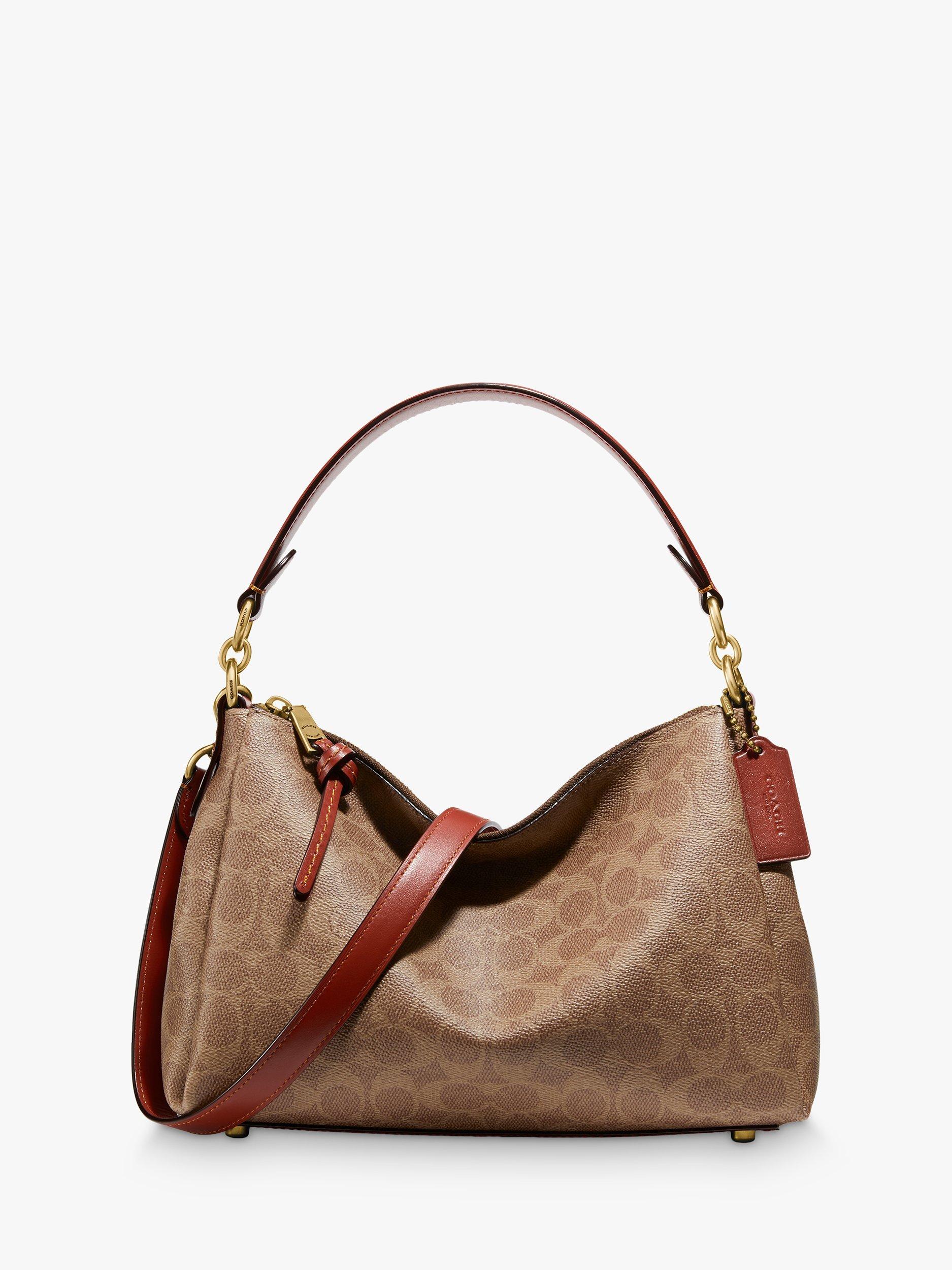 Coach Shay Signature Cross Body Bag, Tan/Rust