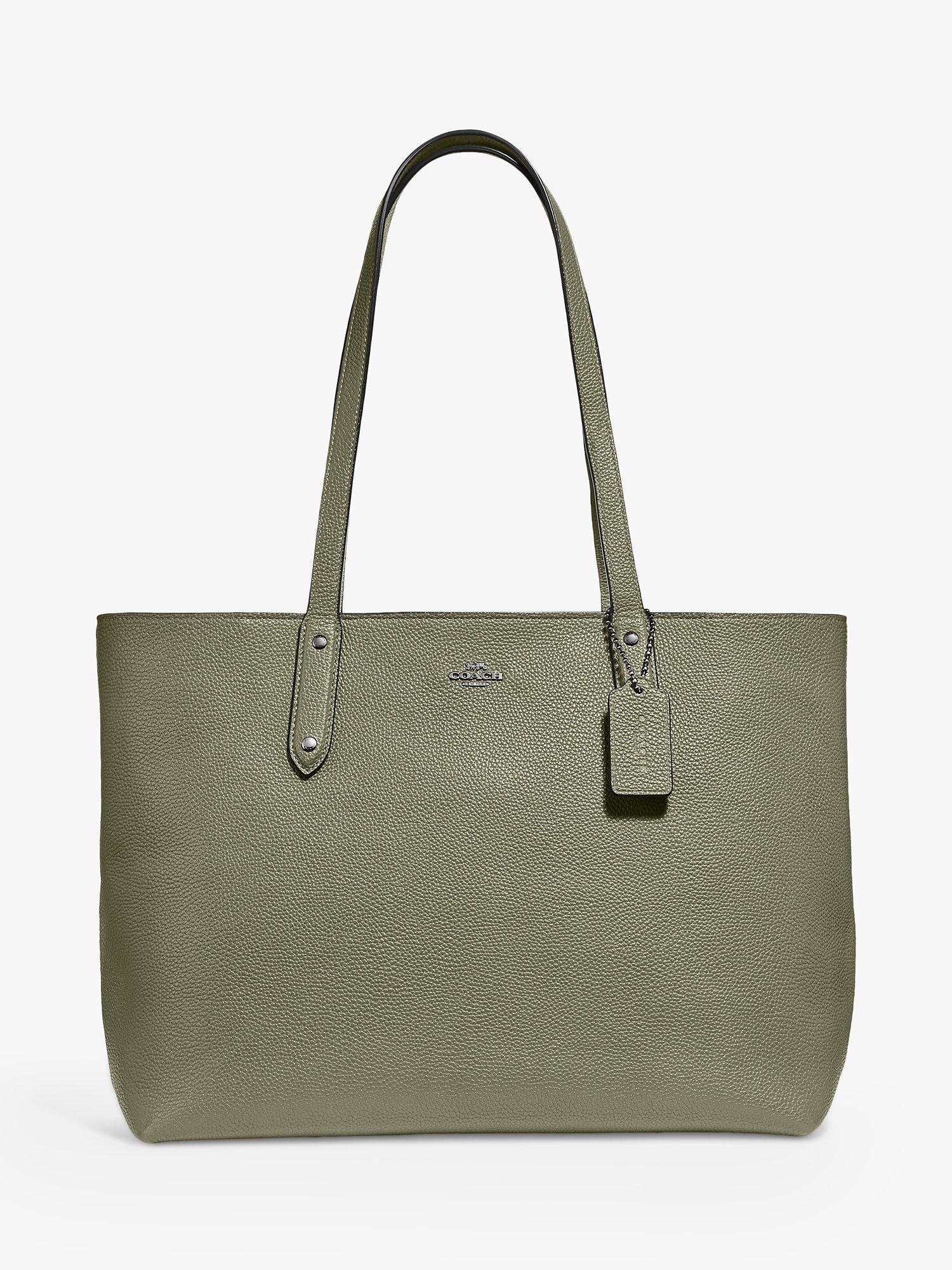 Coach Central Leather Zip Top Tote Bag
