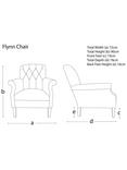 Tetrad Flynn II Armchair, Bracken with Brompton Tan Leather Piping