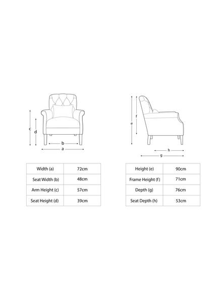 Tetrad Flynn II Armchair - view 2, Bracken Herringbone