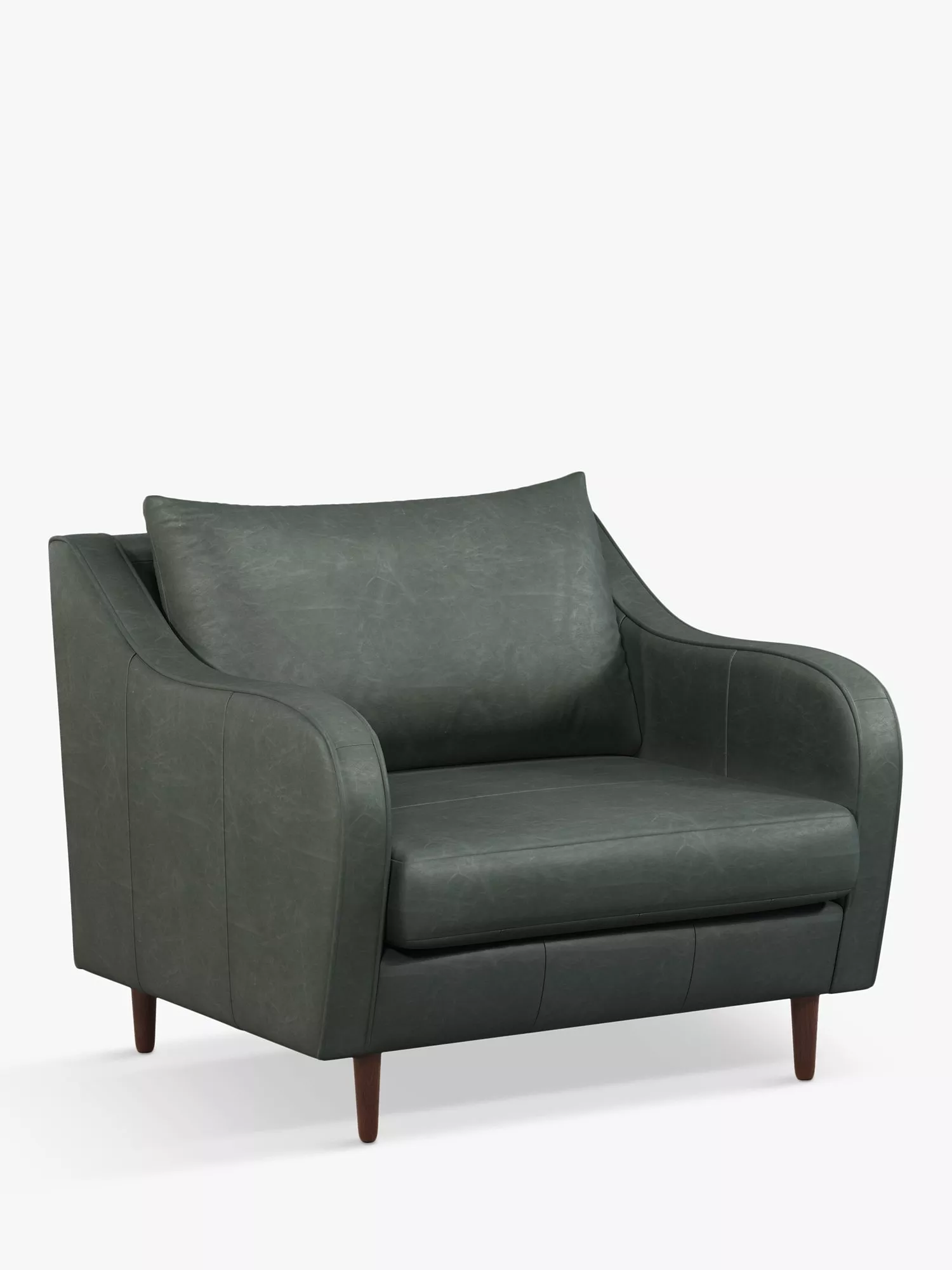 John Lewis & Partners Harp Leather Snuggler, Dark Leg