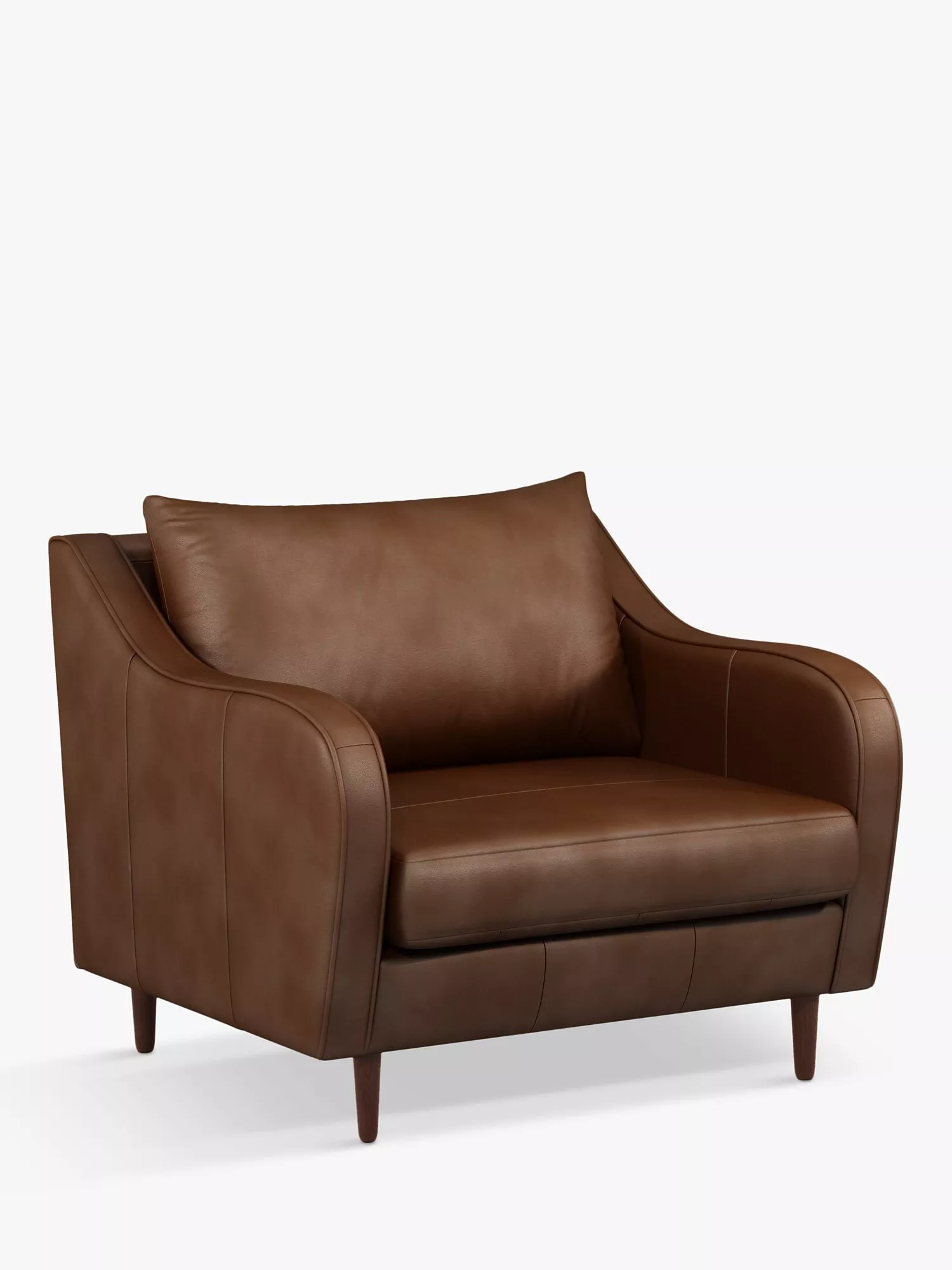 John Lewis & Partners Harp Leather Snuggler, Dark Leg