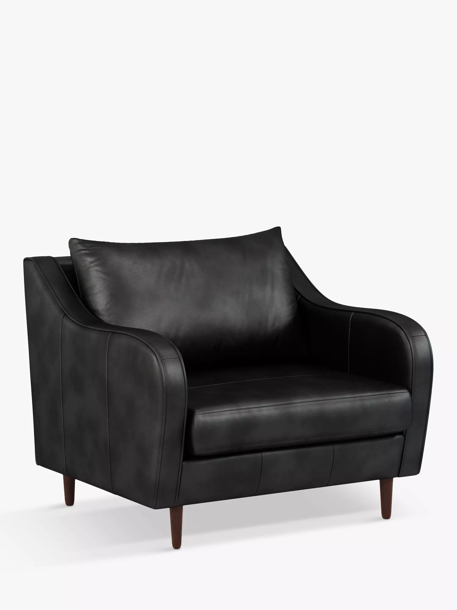 John Lewis & Partners Harp Leather Snuggler, Dark Leg