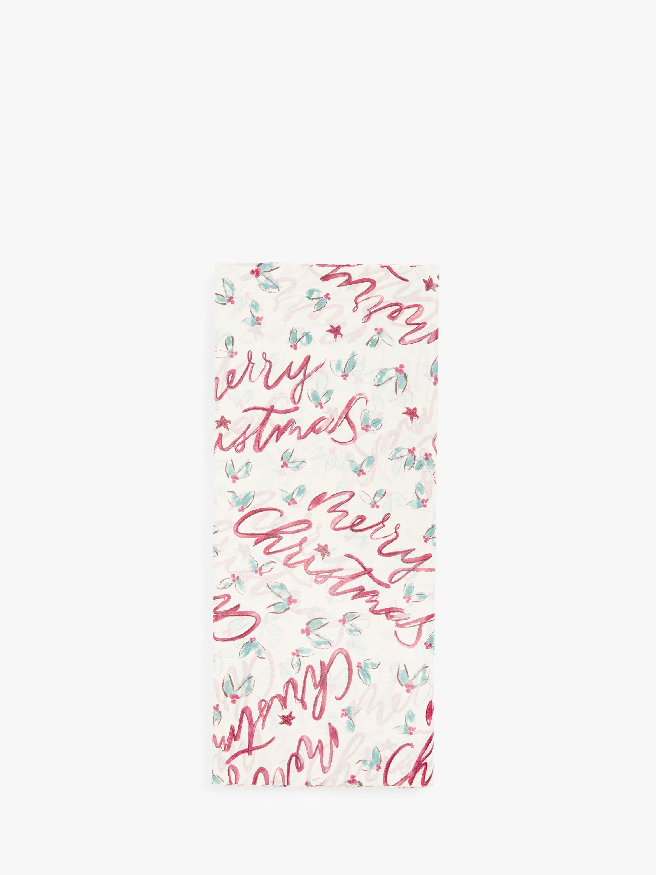 John Lewis & Partners Bloomsbury Merry Christmas Tissue Paper, 10 Sheets