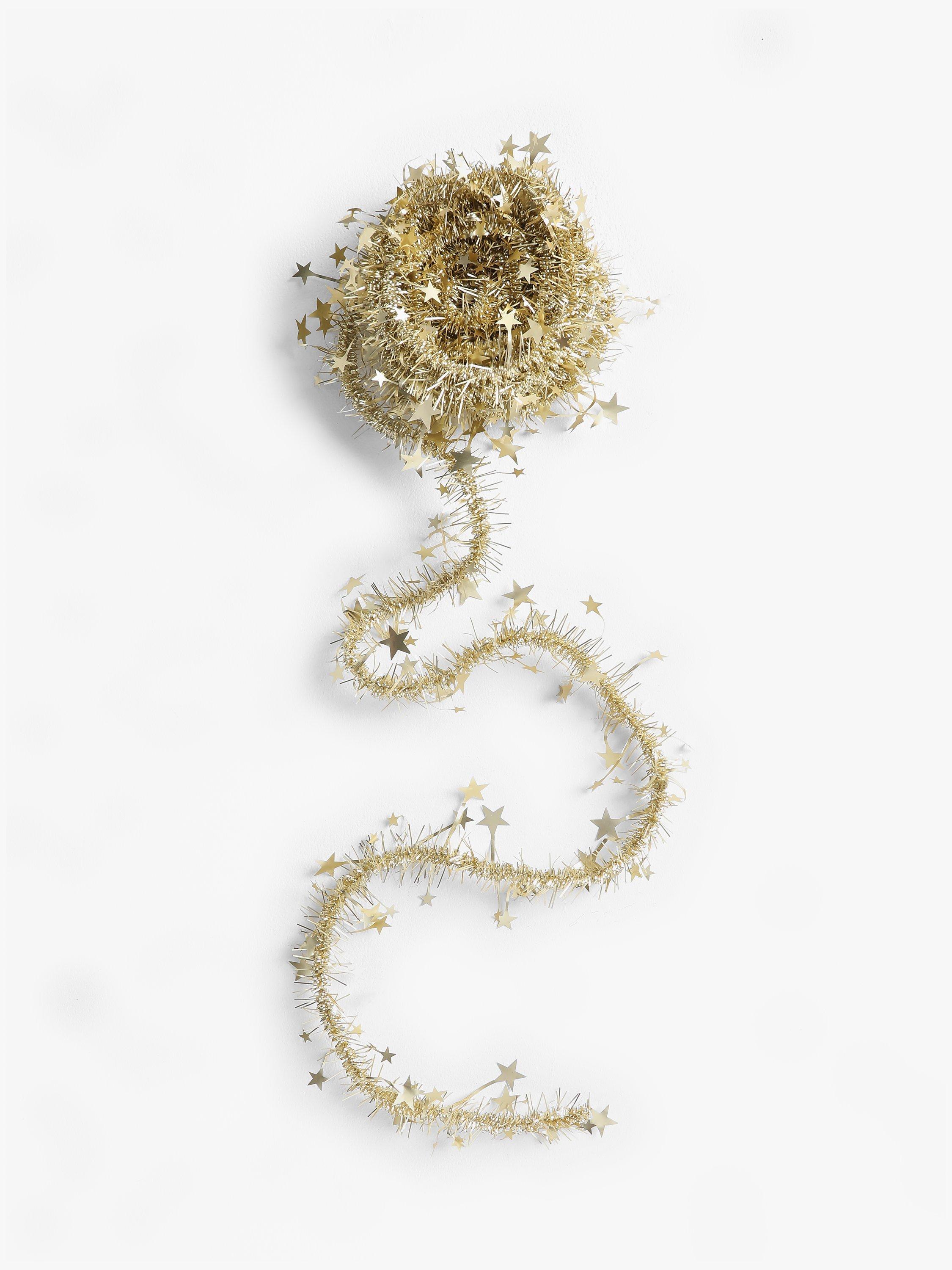 John Lewis & Partners Star Tinsel Garland, Gold