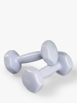 SPRI 1.8kg/4lbs Vinyl Dumbbells, White