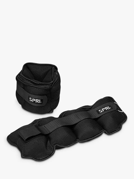 SPRI Adjustable 4.5kg/10lbs Ankle Weights Set, Black