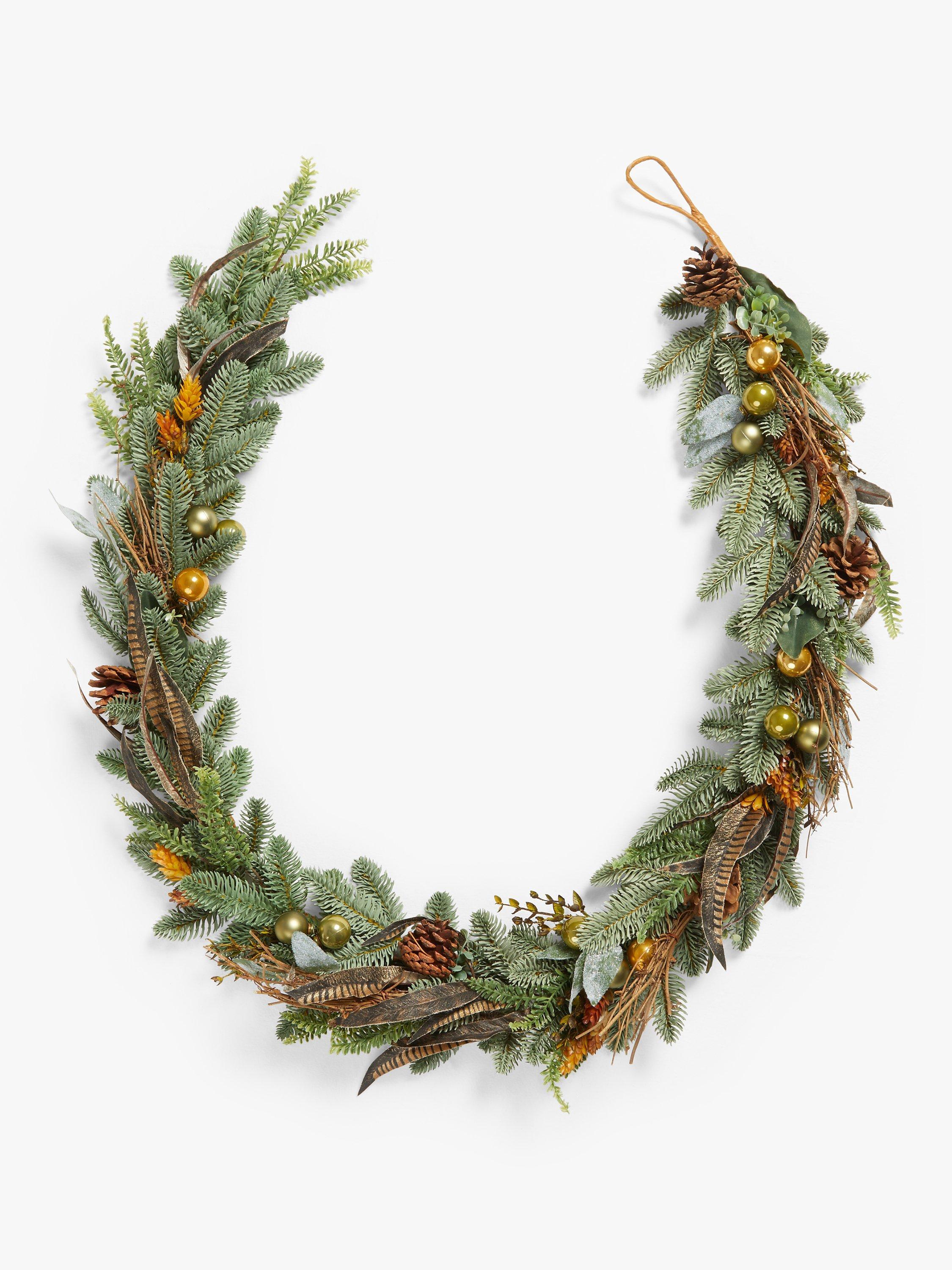 John Lewis & Partners Bloomsbury Faux Pheasant Feather Garland