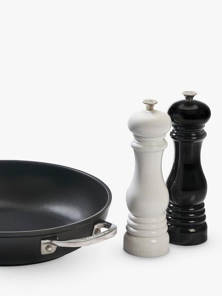 Le Creuset Classic Salt & Pepper Mills, Set of 2, White/Black - view 2, White/Black