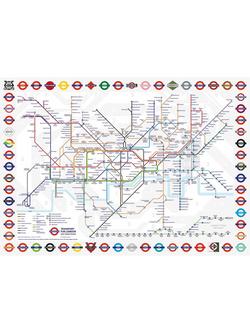 Gibsons TFL London Underground Tube Map Jigsaw Puzzle, 1000 Pieces - view 2, Multi