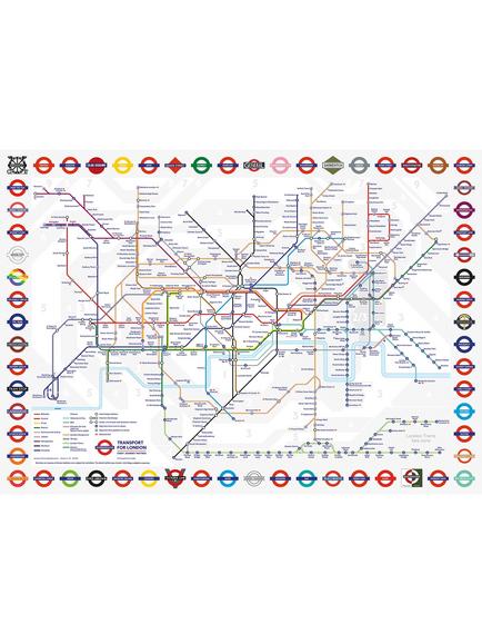 Gibsons TFL London Underground Tube Map Jigsaw Puzzle, 1000 Pieces - view 2, Multi