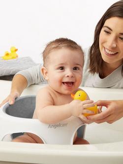 Angelcare Soft Touch Baby Bath Seat, White/Grey - view 2, White/Grey