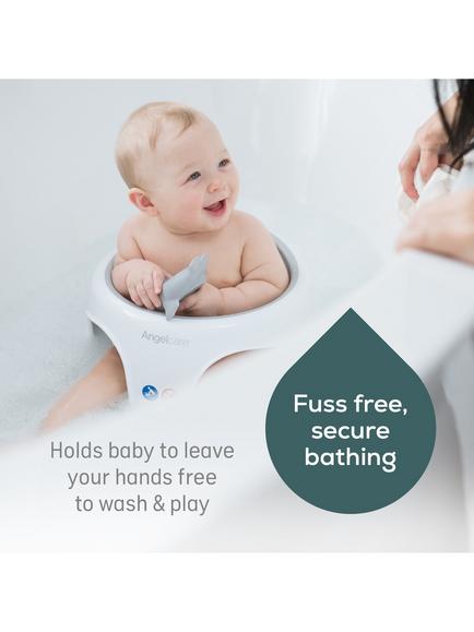 Angelcare Soft Touch Baby Bath Seat, White/Grey - view 2, White/Grey