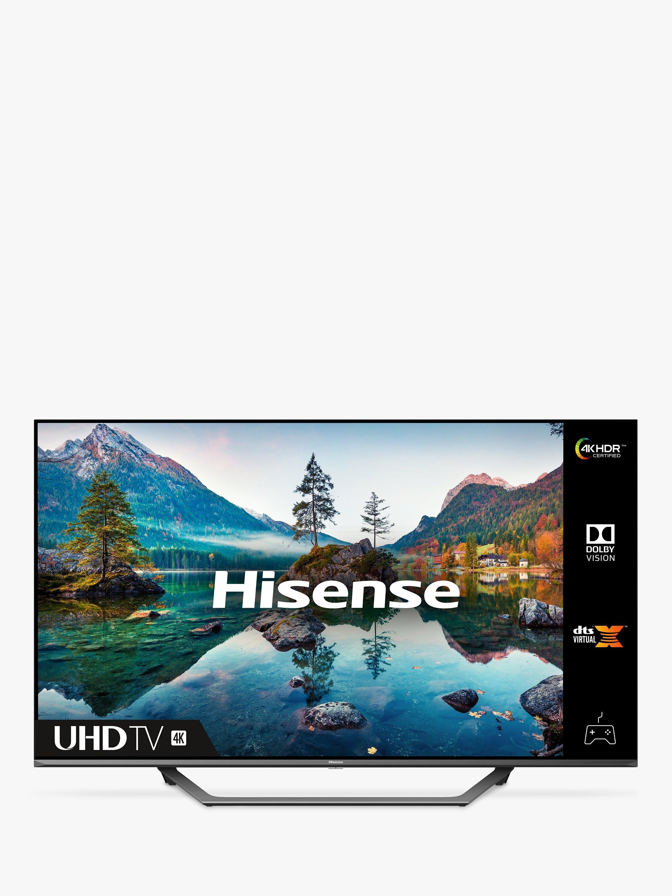 Hisense 50A7500FTUK (2020) LED HDR 4K Ultra HD Smart TV, 50 inch with Freeview Play, Black / Silver