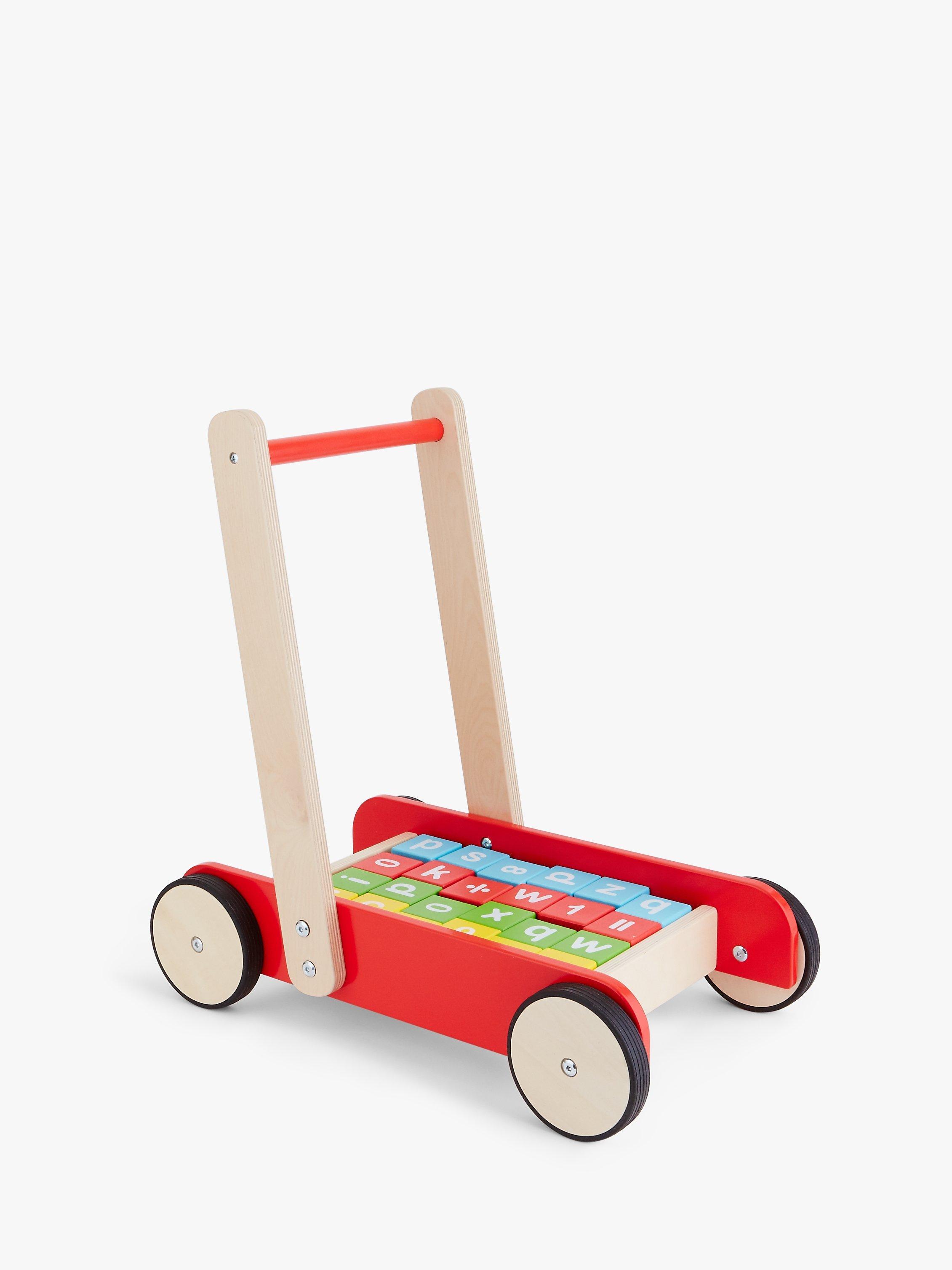 John Lewis Wooden Baby Walker and Bricks