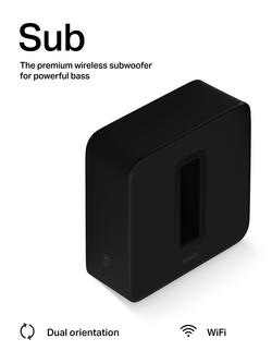 Sonos Sub (Gen 3) Wireless Subwoofer - view 2, Black