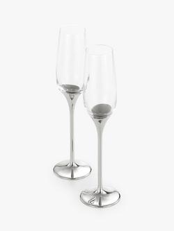 Royal Selangor Domain Champagne Flutes, Set of 2 - view 2, Silver