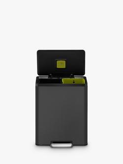EKO Ecocasa Recycling Pedal Bin, 60L, Black - view 2, Black