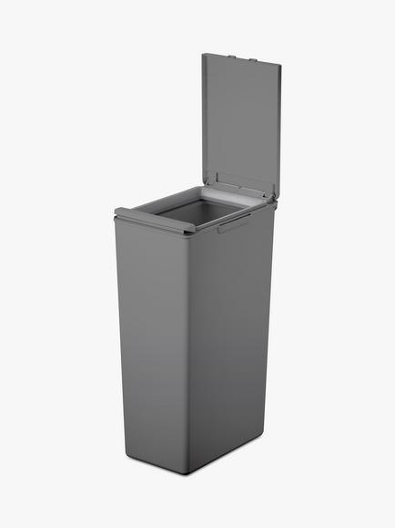 EKO Morandi Rectangular Touch Bin, 30L - view 2, Grey