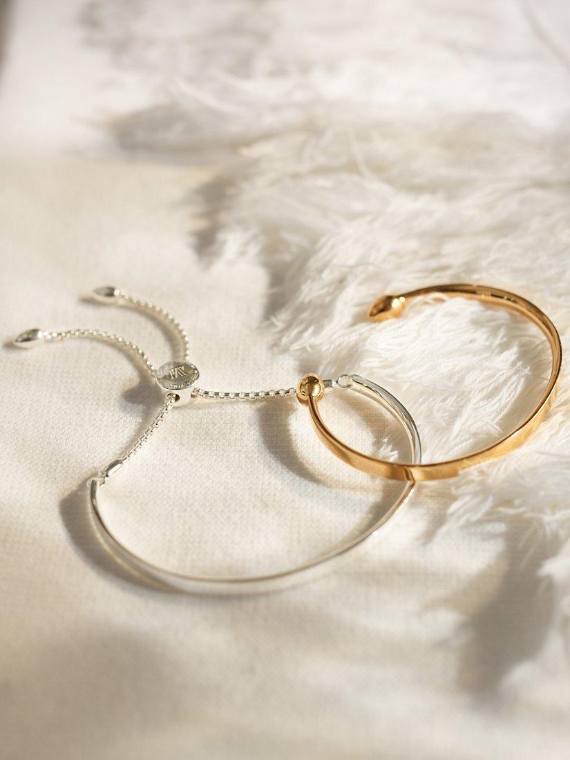 Product image 2 of 4, which shows Monica Vinader Fiji Chain Bracelet, Silver