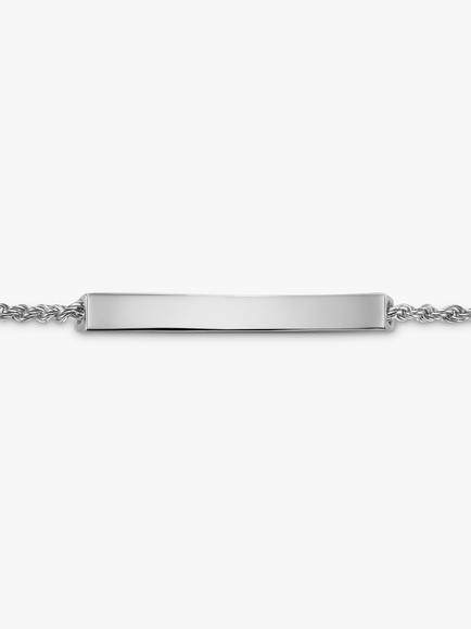 Monica Vinader Linear Rope Chain Bracelet - view 2, Silver