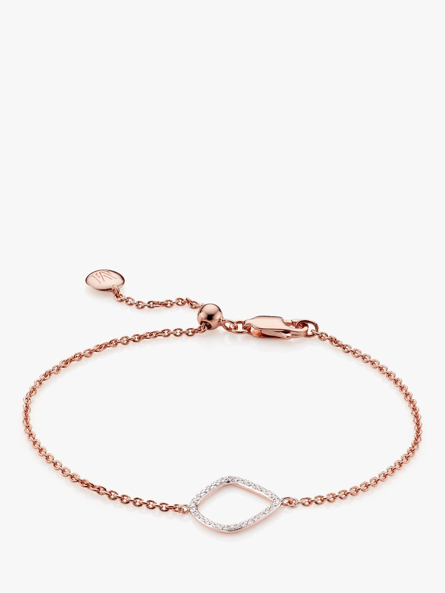 Monica Vinader Riva Diamond Kite Chain Bracelet