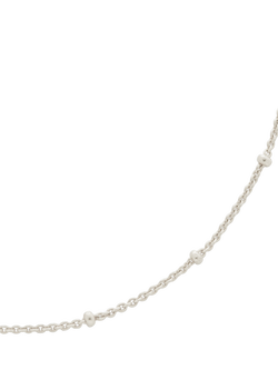 Monica Vinader Fine Beaded Chain Necklace, Silver