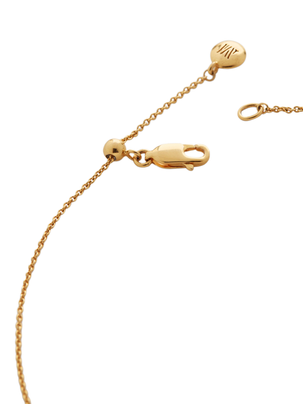 Monica Vinader Short Fine Chain Necklace - view 2, Gold