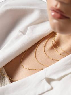Monica Vinader Long Fine Chain Necklace - view 2, Gold