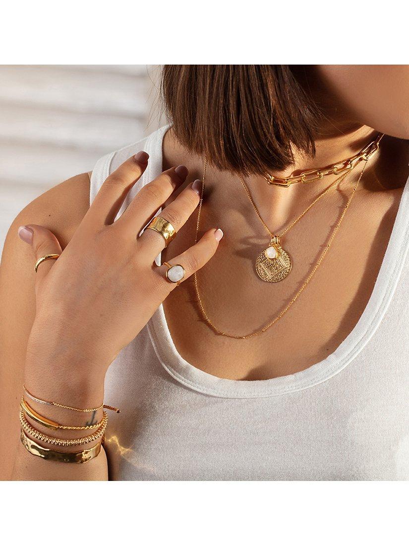 Product image 3 of 7, which shows Monica Vinader Marie Mini Charm, Gold